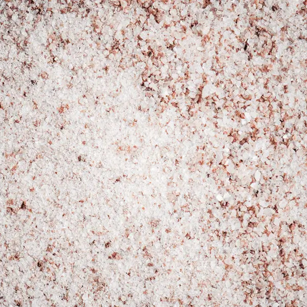 Close-up texture of pink Himalayan salt crystals